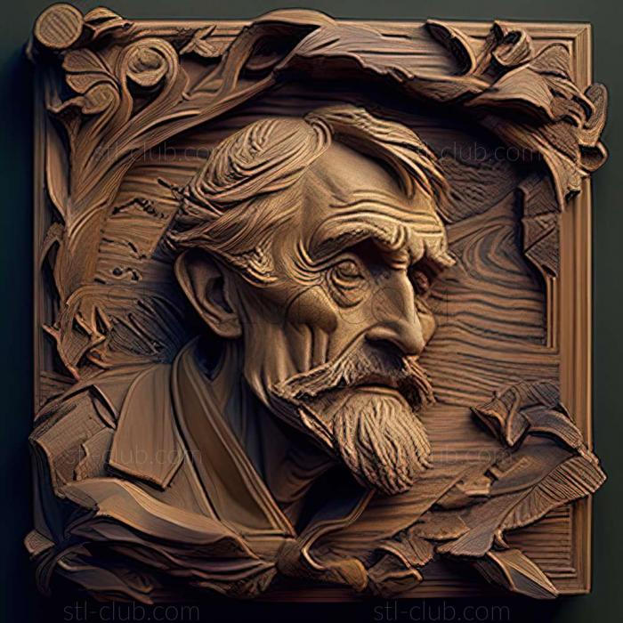 3D мадэль Джон Фредерик Кенсетт, американский художник (STL)